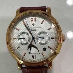 Vacheron Constantin Gold Watch with Brown Strap